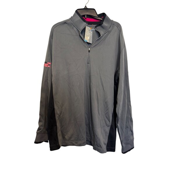 Nike Other - Nike Golf Dri-Fit Mens Pullover Quarter-Zip Long Sleeve Gray/Black Size L